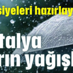 Antalya yarın yağışlı