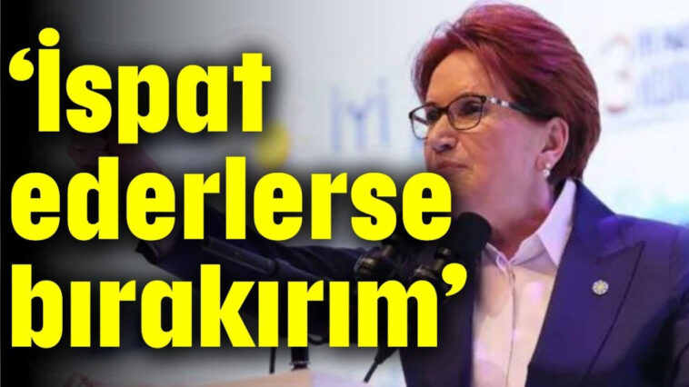 ‘İspat ederlerse bırakırım’