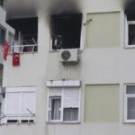 10 katlı apartmanın 2nci katında yangın paniği