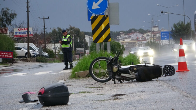 Manavgat motosiklet kazası 1 yaralı var