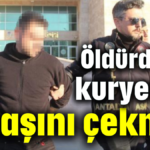 Öldürdüğü  kuryenin maaşını çekmiş