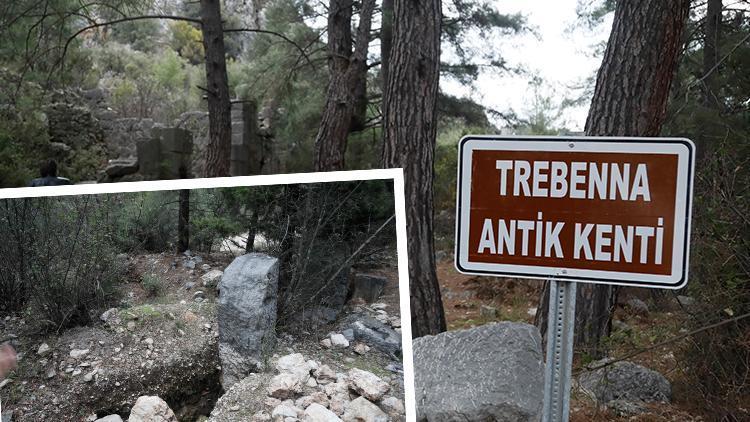 Antalyada Trebenna Antik Kenti’nde dedektörlü talan