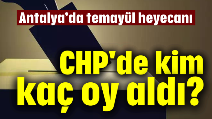 CHP'de kim kaç oy aldı?