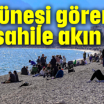 Güneşi görenler sahile akın etti