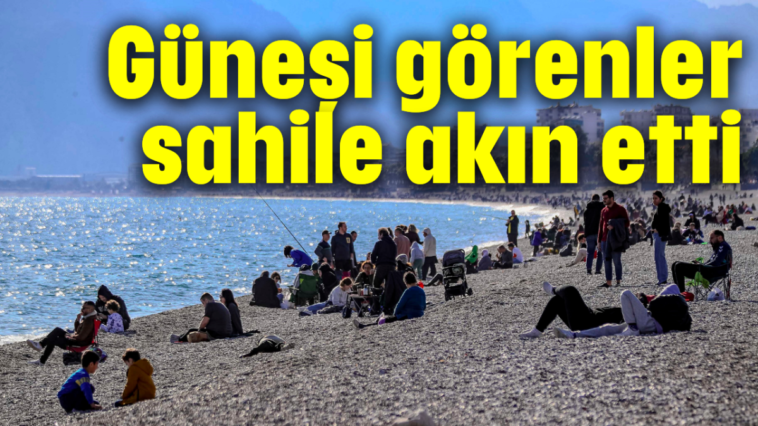 Güneşi görenler sahile akın etti