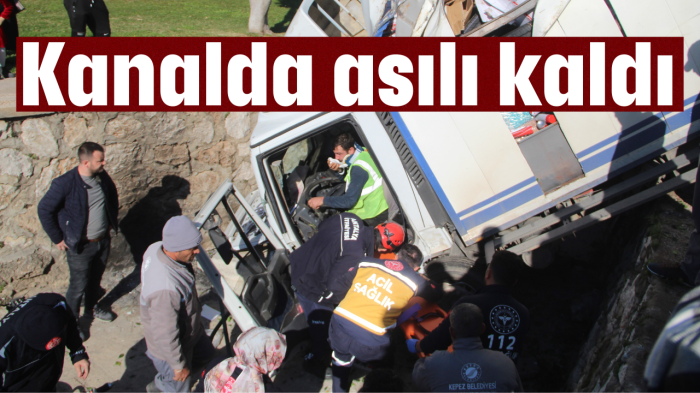 Kanalda asılı kaldı