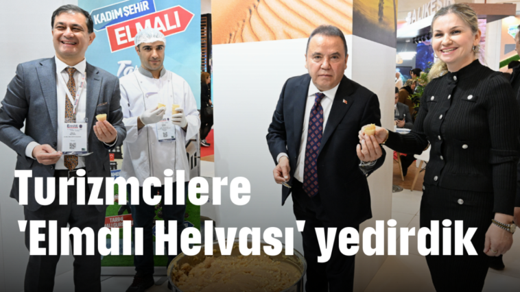 Turizmcilere 'Elmalı Helvası' yedirdik