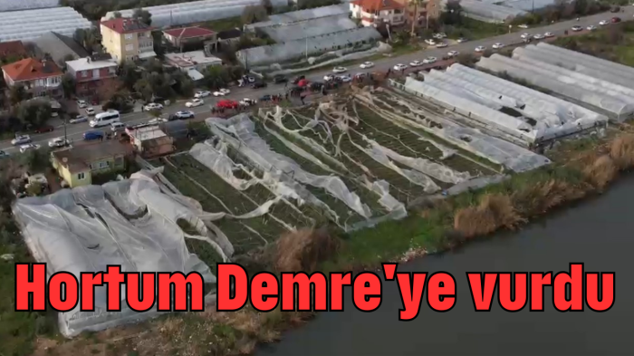 Hortum Demre'ye vurdu