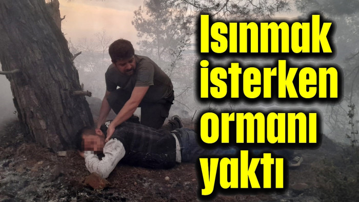 Isınmak isterken ormanı yaktı