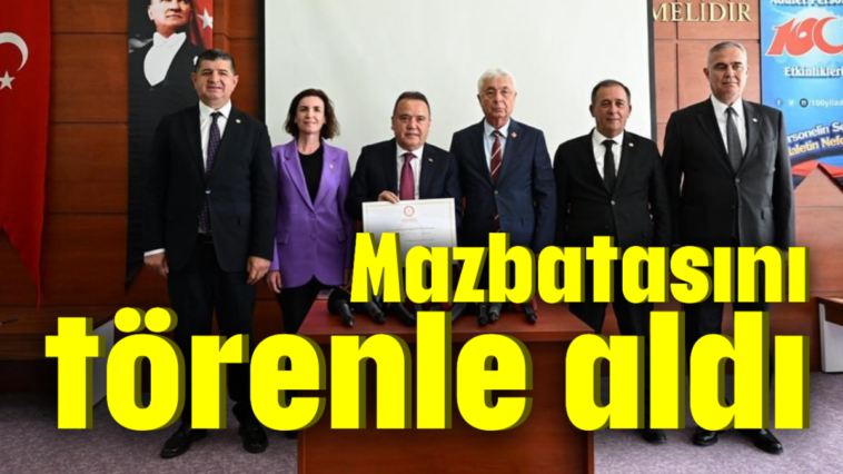 Mazbatasını törenle aldı