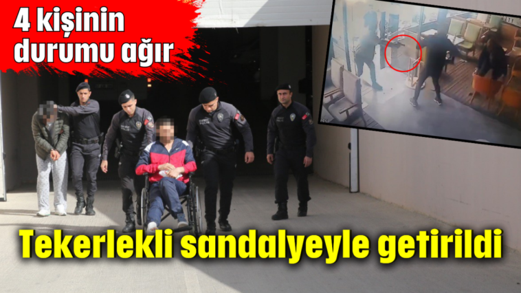 Tekerlekli sandalyeyle getirildi