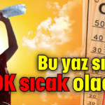 Bu yaz sıcak ÇOOK sıcak olacak!