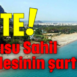 İşte! Sarısu Sahil ihalesinin şartları