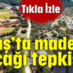 Kaş’ta maden ocağı tepkisi