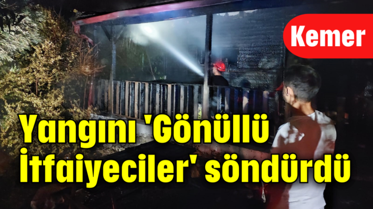 Yangını 'Gönüllü İtfaiyeciler' söndürdü