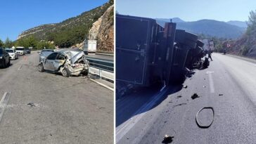 Antalyada feci kazada 1 kişi hayatını kaybetti
