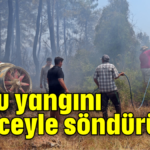 Aksu yangını imeceyle söndürüldü