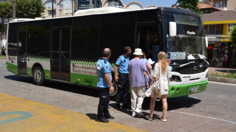 Alanya'da toplu ulaşım denetimi yoğunlaştı