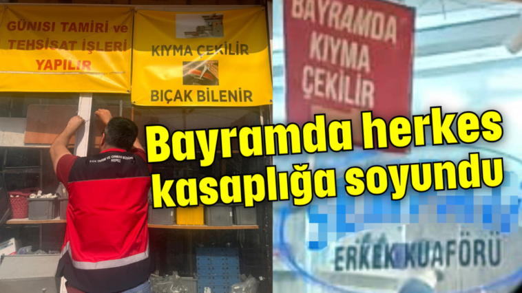 Bayramda herkes kasaplığa soyundu