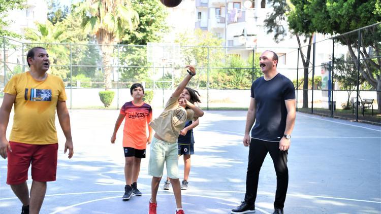 Yaz spor okullarında ilk ders başkandan