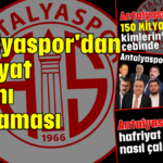 Antalyaspor'dan hafriyat takımı açıklaması