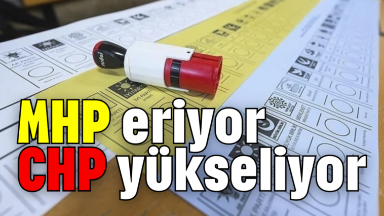 MHP eriyor, CHP yükseliyor