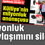 Milyonluk paylaşımını sildi!