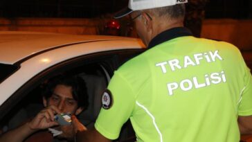 Antalyada trafik ekiplerinin alkol denetimi