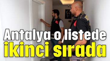 Antalya o listede ikinci sırada