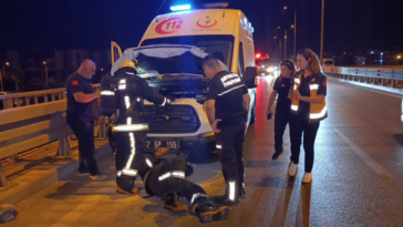 Antalya'dan Akseki'ye giden ambulans yandı