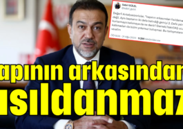 Kapının arkasından fısıldanmaz!