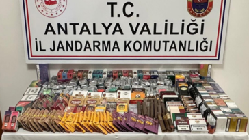 Manavgat'ta kaçak sigara ve tütün operasyonu