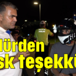 Müdürden kask teşekkürü