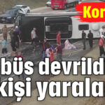 Otobüs devrildi 10 kişi yaralandı