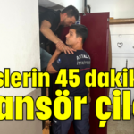 Polislerin 45 dakikalık asansör çilesi