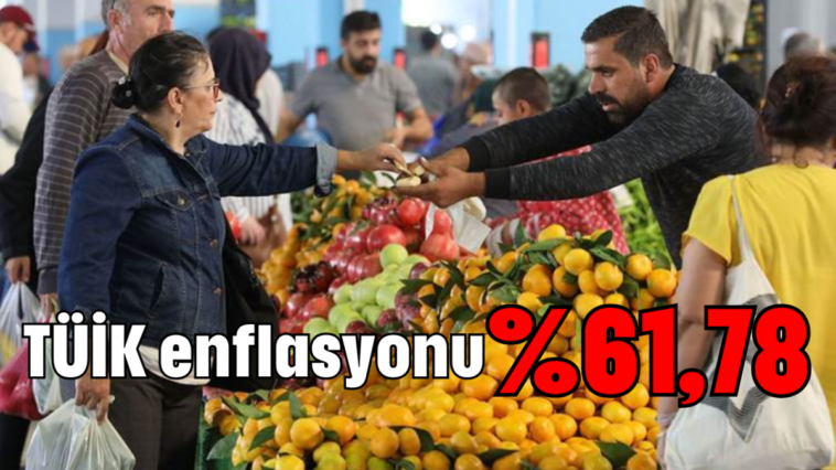 TÜİK enflasyonu %61,78