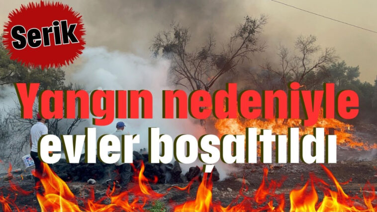 Yangın nedeniyle evler boşaltıldı