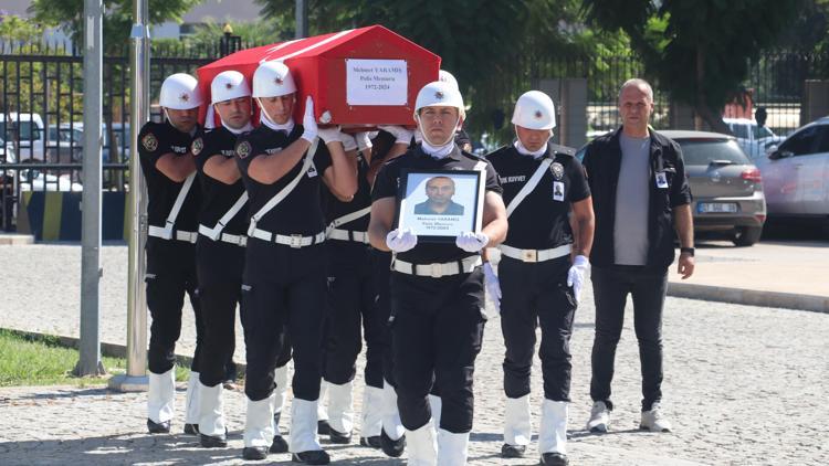 Kalp krizi sonucu hayatını kaybeden polis memuruna veda töreni