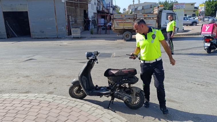 Elektrikli bisiklet sürücüsü hastanelik oldu