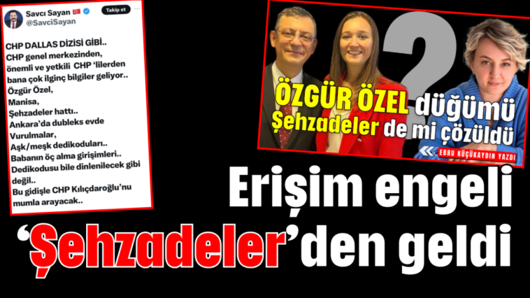 Erişim engeli ‘Şehzadeler’den geldi