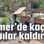 Kemer'de kaçak yapılar kaldırıldı