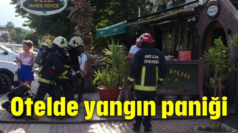 Otelde yangın paniği