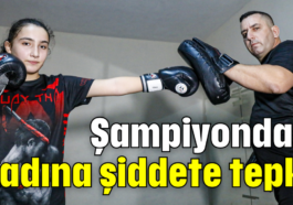 Şampiyondan kadına şiddete tepki