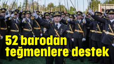 52 barodan teğmenlere destek