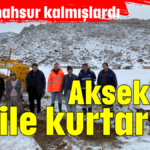 Akseki'de 3 aile kurtarıldı