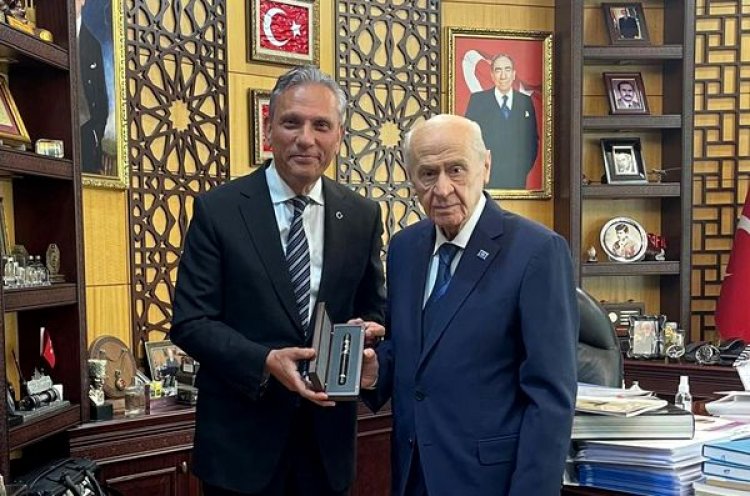 DEVLET BAHÇELİ, BAŞKAN BAĞLIKAYA'YI MAKAMINDA KABUL ETTİ