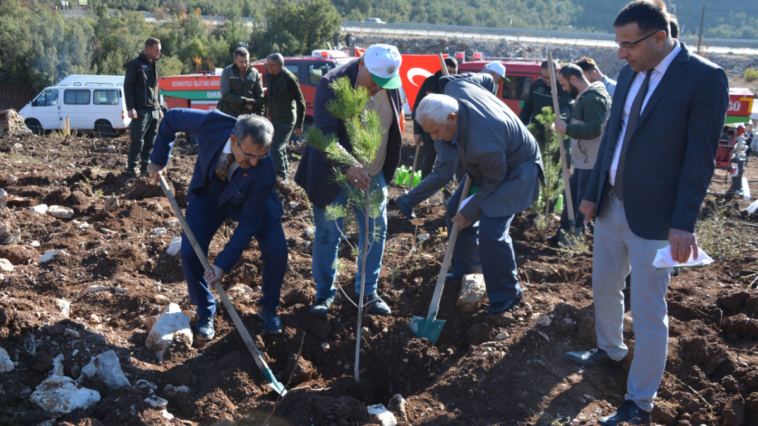 Korkuteli'nde 500 fidan toprakla buluşturuldu