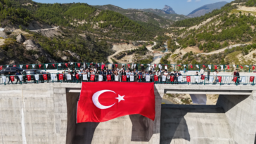 Manavgat-Çardak Barajı'nda su tutma töreni yapıldı