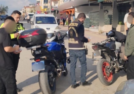 Antalya'da motosiklet denetimi