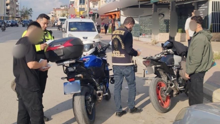 Antalya'da motosiklet denetimi